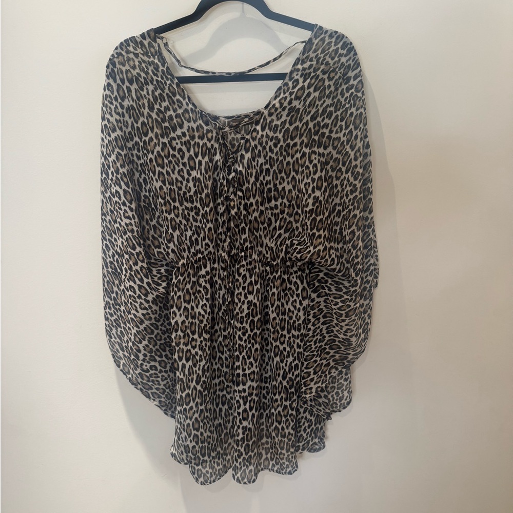 Tommy Bahama leopard print beach cover-up. Size L.